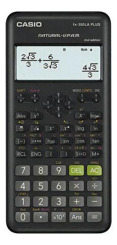Calculadora científica Casio Fx 350la Plus de 2ª geração, cor preta