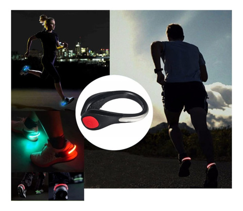 Led Intermitente Zapato Clip Luz De La Noche Correr