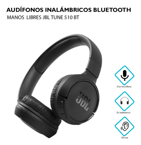 Audífonos Inalámbricos Bluetooth Manos Libres Jbl Tune 510bt