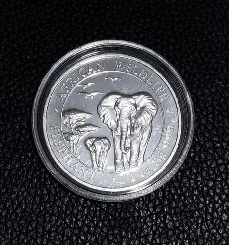 Moneda Onza De Plata, Elefantes 2015, 100 Chelines (Usado)