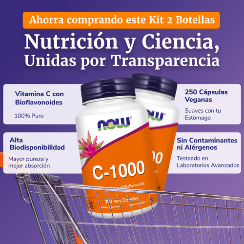 Kit 2 Vitamina C | Bioflavonoides | 250