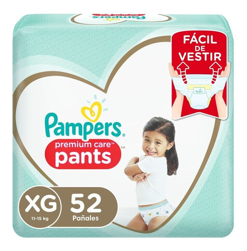 Pañal Pampers Pants Talla Xg 52 Un (11 A 15 Kg)