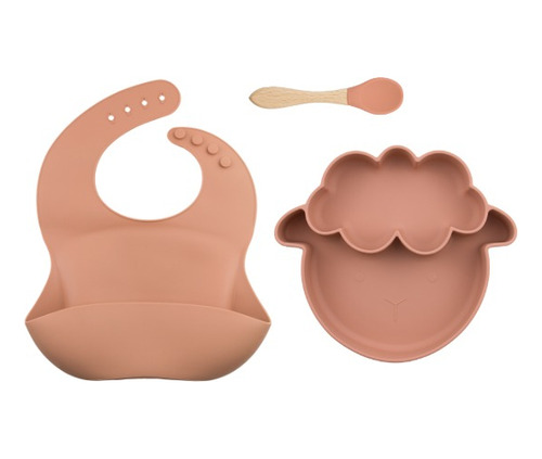 Set Alimentación Silicona Alimentaria Para Bebe 3 Piezas 