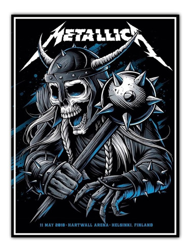 Poster Metallica Rock 30x40cm Cartaz Do Show Em Helsinki
