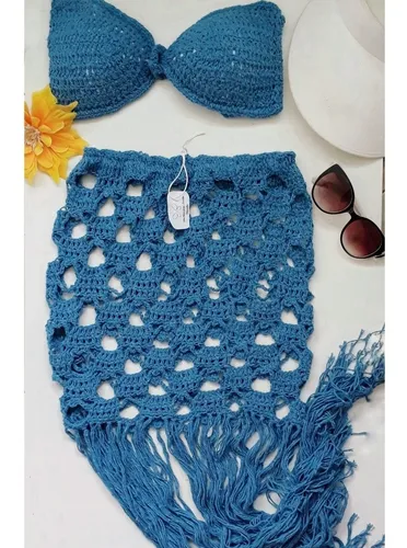 Conjunto Saia Com Franja E Top Em Croch Itacar Parcelamento