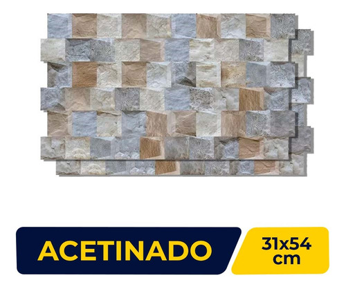 Revestimento 3d Cerâmico Savane Prismacianita 31x54 Cx1,34m² Coloridos