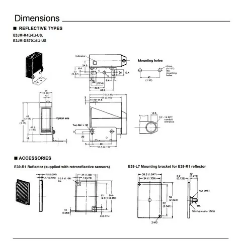 E3jm-r4m4-us - Sensor Fotoelectrico De Deteccion