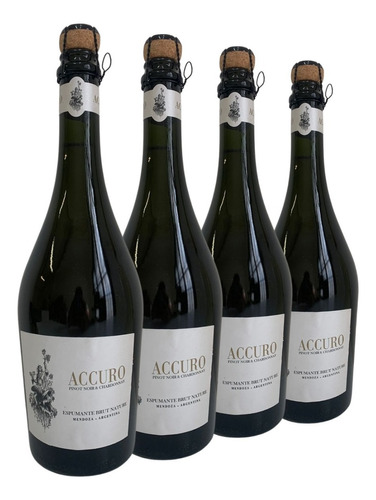 Espumante Accuro Brut Nature Caja X 4 X 750ml.