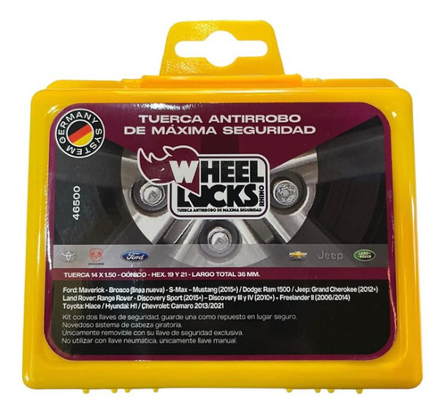 Tuercas Antirrobo Wheel Locks Ford Maverick S-max
