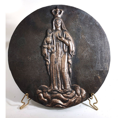 Nossa Senhora - Medalhão Em Bronze