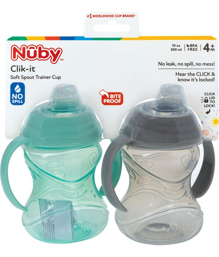 Nuby No-spill Grip N' Sip - Vaso De Entrenamiento De 10 Onza