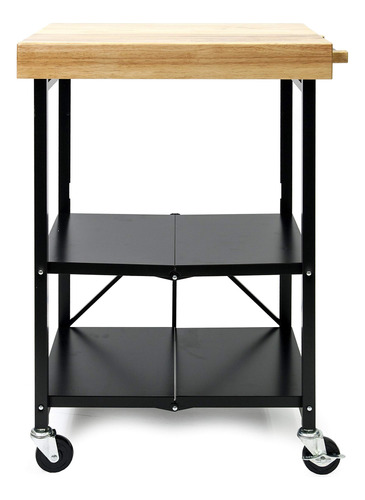 Origami Mueble Tipo Isla Para Cocina. Plegable, Negro