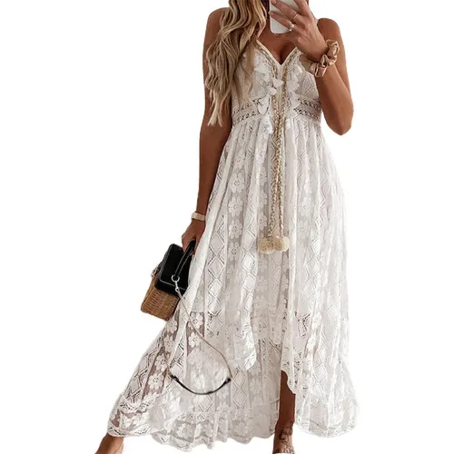 Vestido Camisola Elegante Ropa De Playa Temperamento Espague