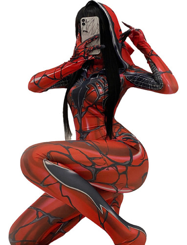Gh Mono Sexy Spider-man Para Mujer Con Cremallera Dead Reser