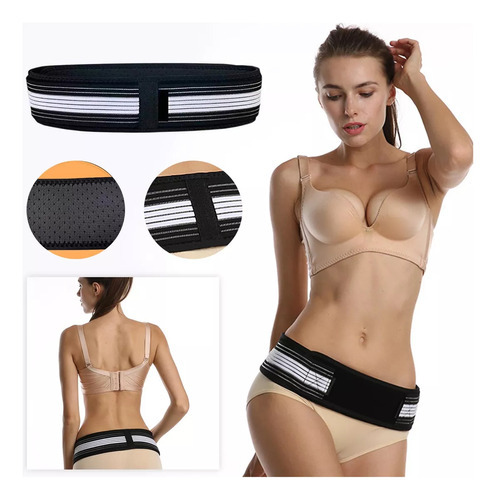 Genérica The Ultimate Pain Relief Belt For Sciatica And Low Back Pain Almohadilla - Negro - Flores - Unidad - 1