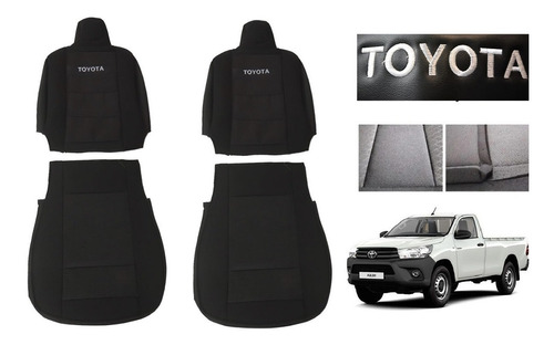Cubreasientos Toyota Hilux Pickup 2023 (cabina Sencilla)