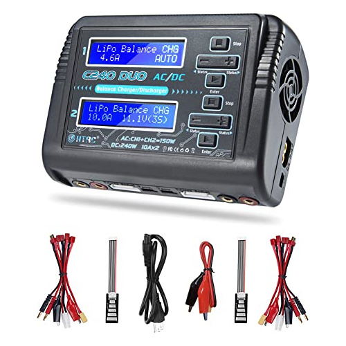 Cargador Dual Rc, Ac/dc 240 W, Lipo Balancer