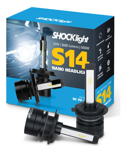 Lampada Led Encaixe H7 12v 32w Shocklight Headlight S14