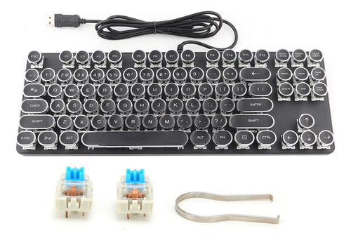 Teclado Mecânico Punk 917 Vintage Redondo Cap Para Pubg