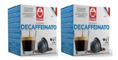 16 Capsulas Cafe Bonini Descafeinado Compati Dolce Gusto X2