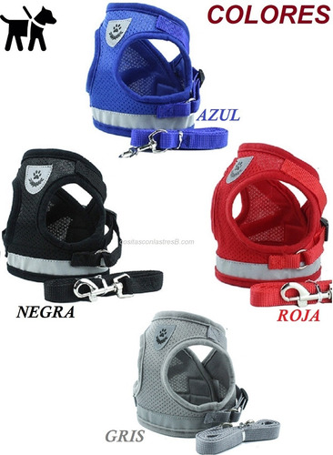Pechera Malla Para Perros Razas Pequeñas + Correa
