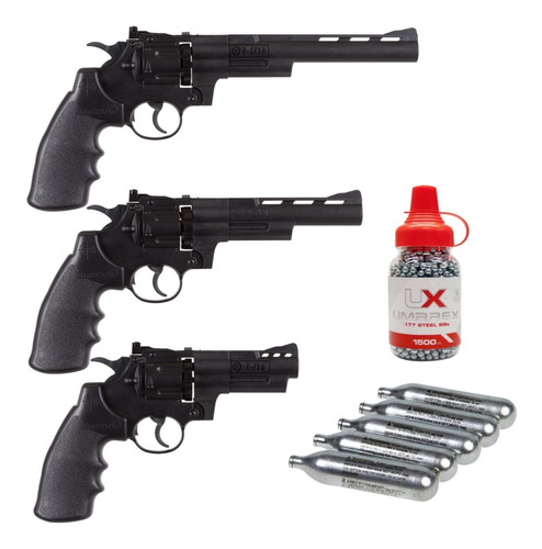 Crosman Revolver Co2 Kit Triple Cañon 4.5mm Bbs Pellet X C