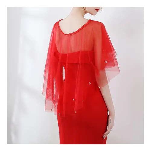 Capelets For Women Tulle Shawls Evening Dress Wraps Tops Lac