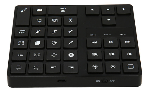 Para Miniteclado De Dibujo, 35 Teclas, Atajo Ergonómico Con