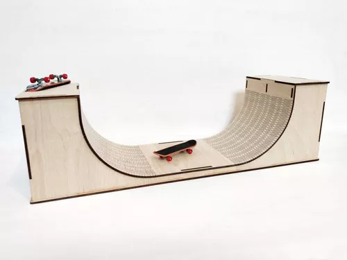 Pista / Rampa Skate Dedo Mdf 43 Cm X 20 Cm Para Brincar