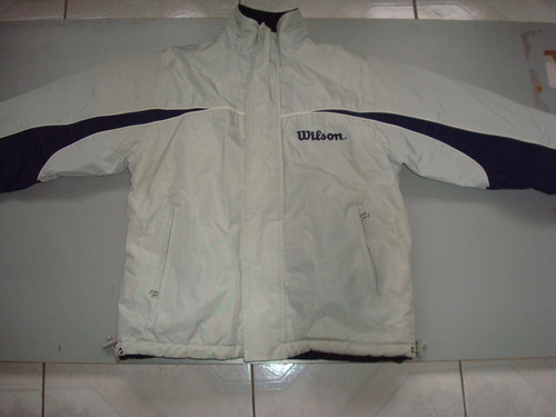 Chamarra Usada Talla 6 Marca Wilson Doble Vista Gris /azul