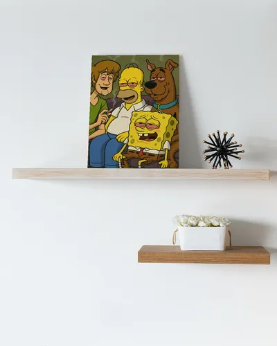 Cuadro Moderno Mural Con Personajes Icónicos De Dibujos Anim Full Hd