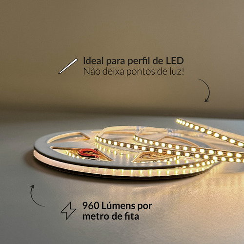 Fita Led Risque Ultra Fina 3mm 8w 4000k 5m 12v Pr Deluxe Luz Branco-neutro Tensão de operação 8W/M