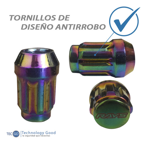 Seguro De Rueda Tuning Tornasol Rays 1.25