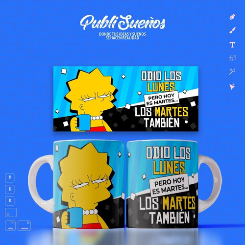 Imagen 10 de 10 de Plantillas Odio Los Lunes / Cod0136