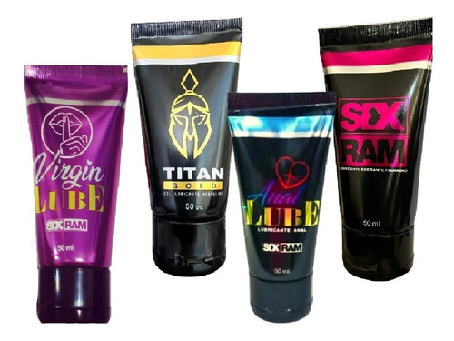 Pack 4 Gel Lubricante Titan + Excitante + Anal + Estrechante