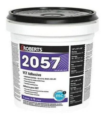 Imagen 1 de 2 de Galón Pegamento Para Loseta Vinílica Roberts 2057