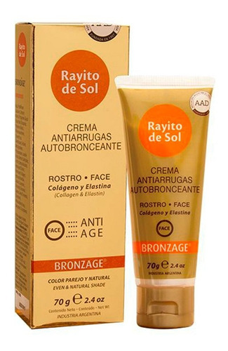 Rayito De Sol Crema Antiarrugas Autobronceante 70 G