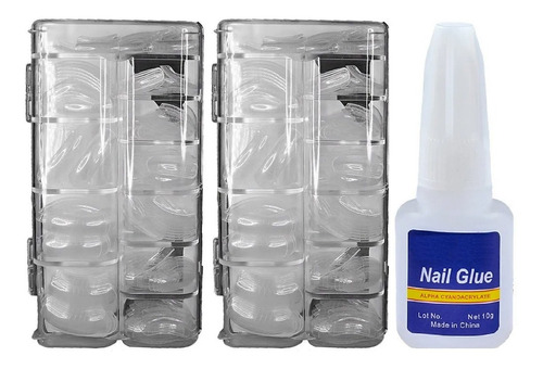 1000 Tips Para Uñas Acrílica O Gel + Pegamento - Manicure