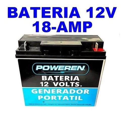Batería Para Planta De Luz 12volts 18amp Generador De Luz