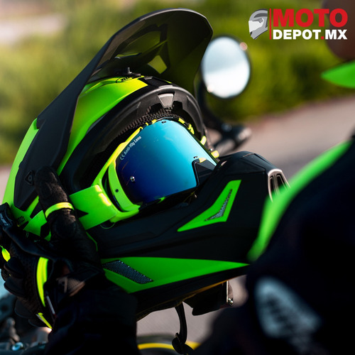 Casco Joe Rocket Rkt 22 Racing Hiviz C/goggles Para Moto