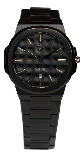 Reloj Sapphire Black By Noblemen Correa Negro Bisel Negro Fondo Negro