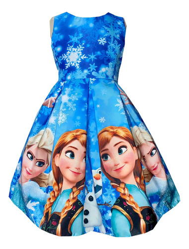 Vestido Para Cumpleaños Frozen Elsa - Ig