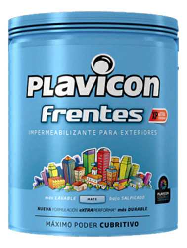Látex Frentes Impermeable 12 Kg Blanco Mate Plavicon Beige