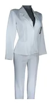Comprar Conjunto Traje Sastre Formal Largo Dama Uniforme Blanco