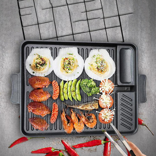 Parrilla De Aleación De Aluminio Pan Plancha Placa Carne