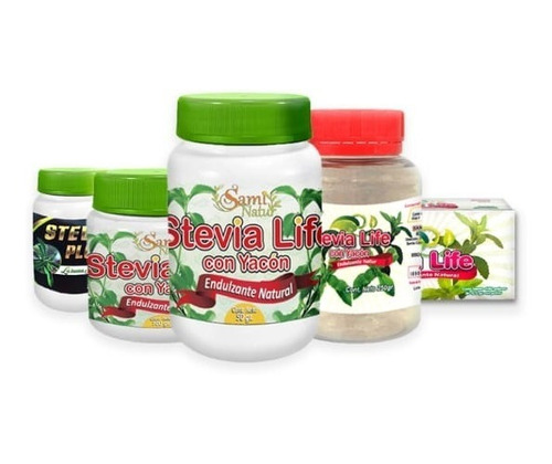 Stevia Life Con Yacon Frasco 100 Gramos Zero Edulcorantes.