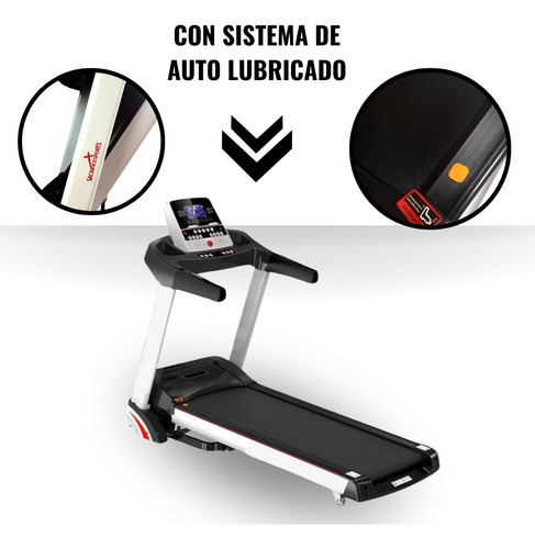 Trotadora Motor 3hp De 130 Kilos Visor Lcd 7 Touch -con Mp3