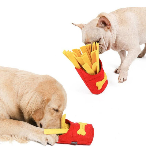 Juguete Interactivo Para Perro Peluche Chillón Rellenable Rojo