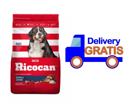 Ricocan Adulto Cordero 15 Kg Alimento Dog Original