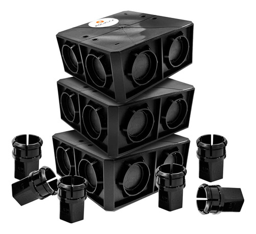 Cajas De Registro Poliflex Kp-caneg12-100 1/2 PuLG 10pzs Color Negro